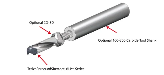 Long Overhang Anti Vibration Saber Tooth Boring Bar