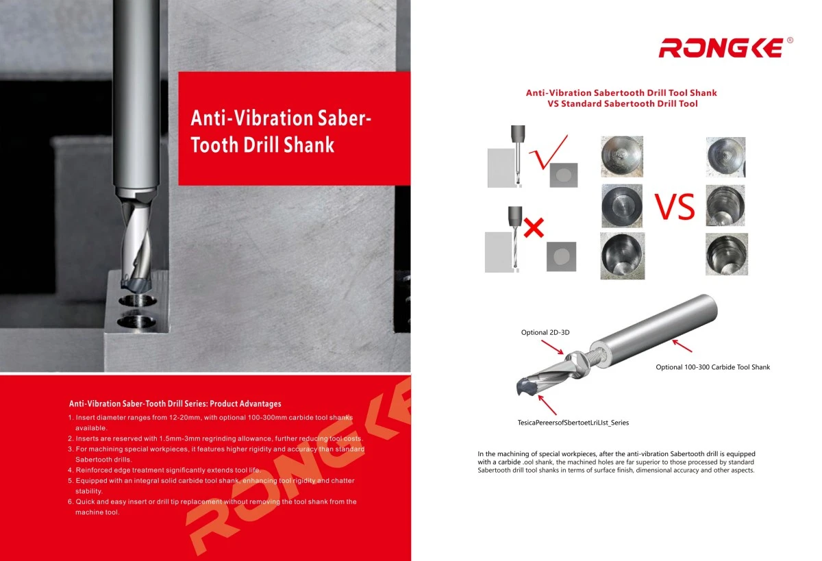Long Overhang Anti Vibration Saber Tooth Boring Bar